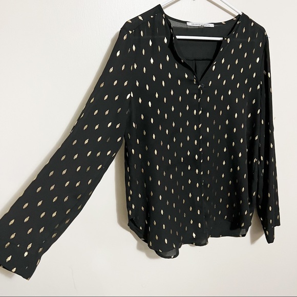 Collective Concepts Tops - Collective Concepts Blouse with Metallic Ikat Print M